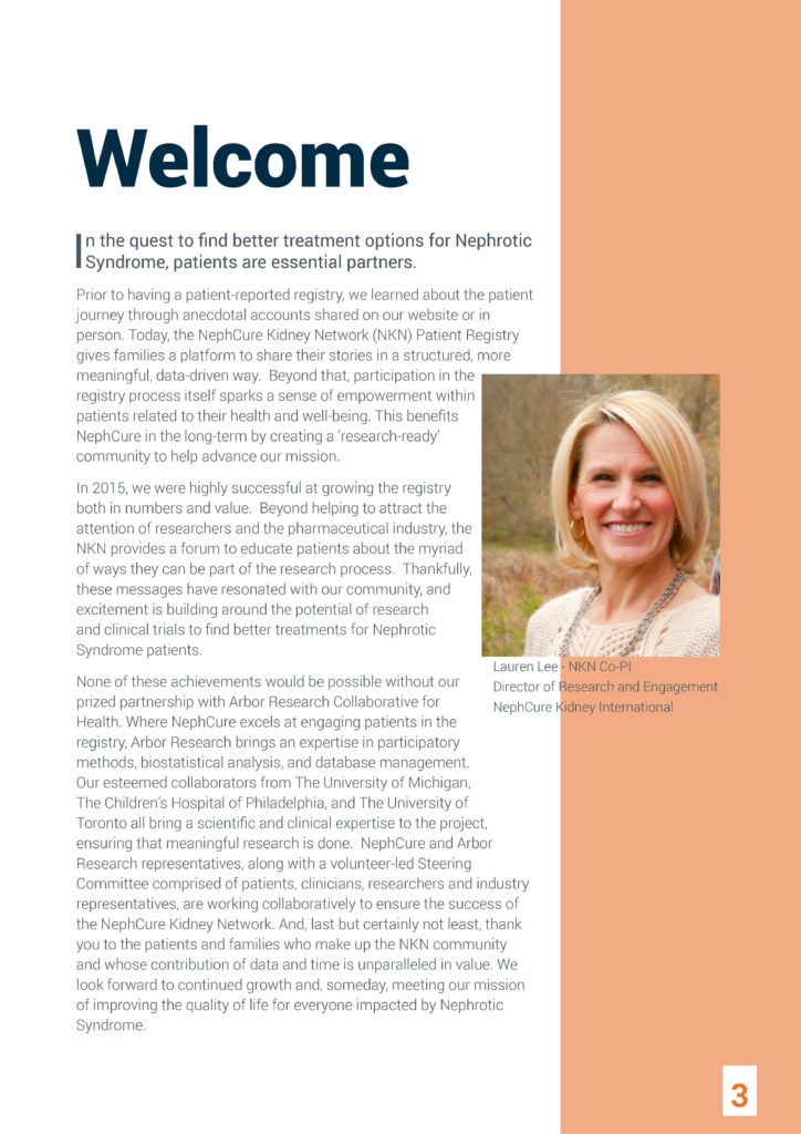NephCure Kidney Network Annual Data Report March 20152016 NephCure
