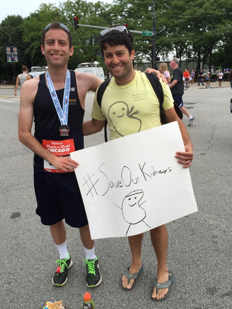 Matthew and Eric on race day.
